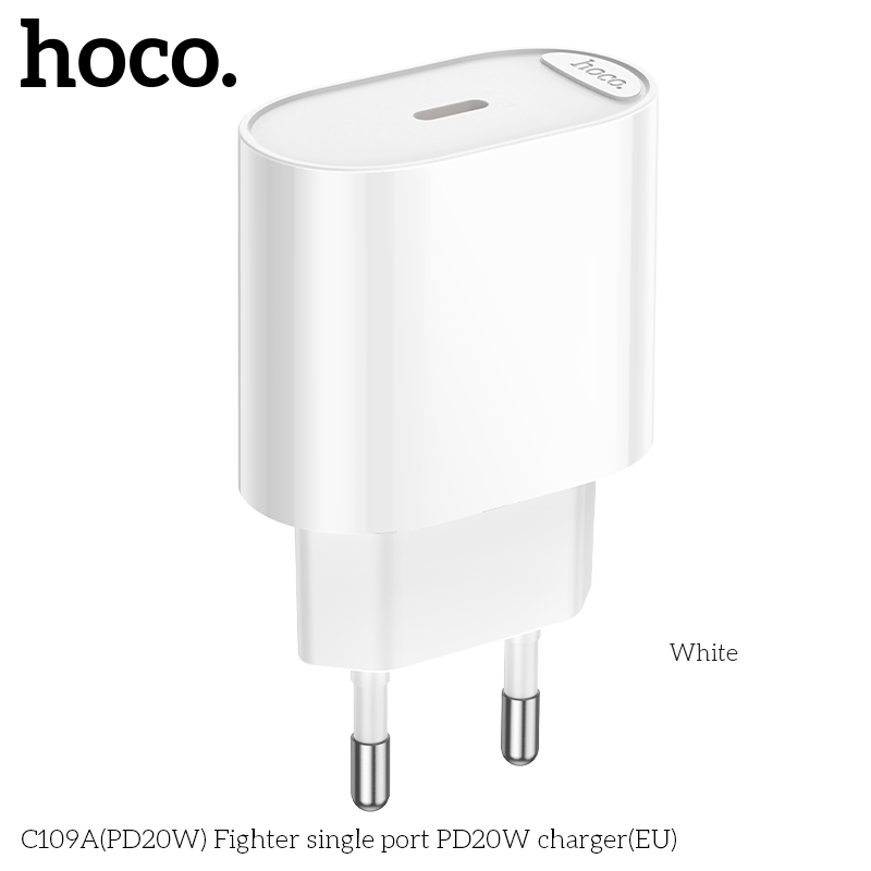 Cốc sạc TypeC Hoco C109/C109A 20w 1 cổng