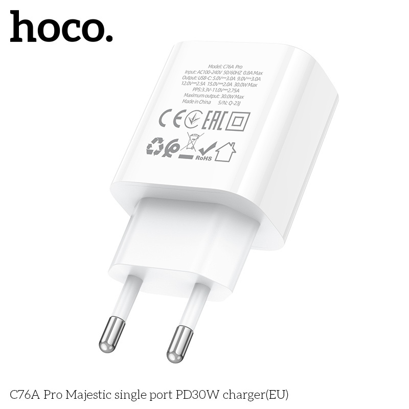 Cốc sạc TypeC Hoco C76A Pro Majestic single port PD30W