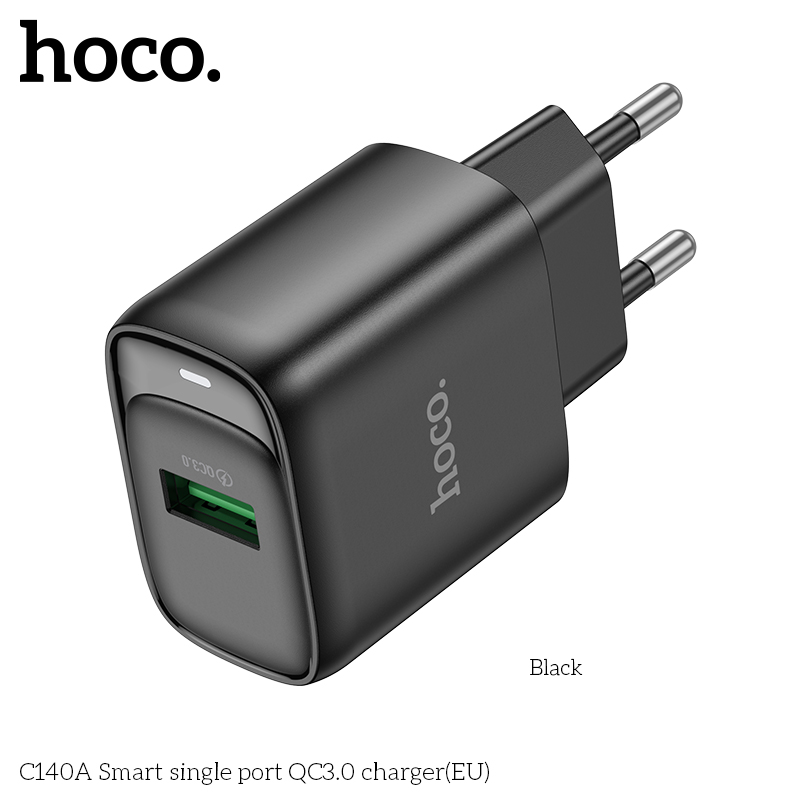 Cốc sạc Usb Hoco C140A QC3.0 cổng đơn thông minh  (EU)