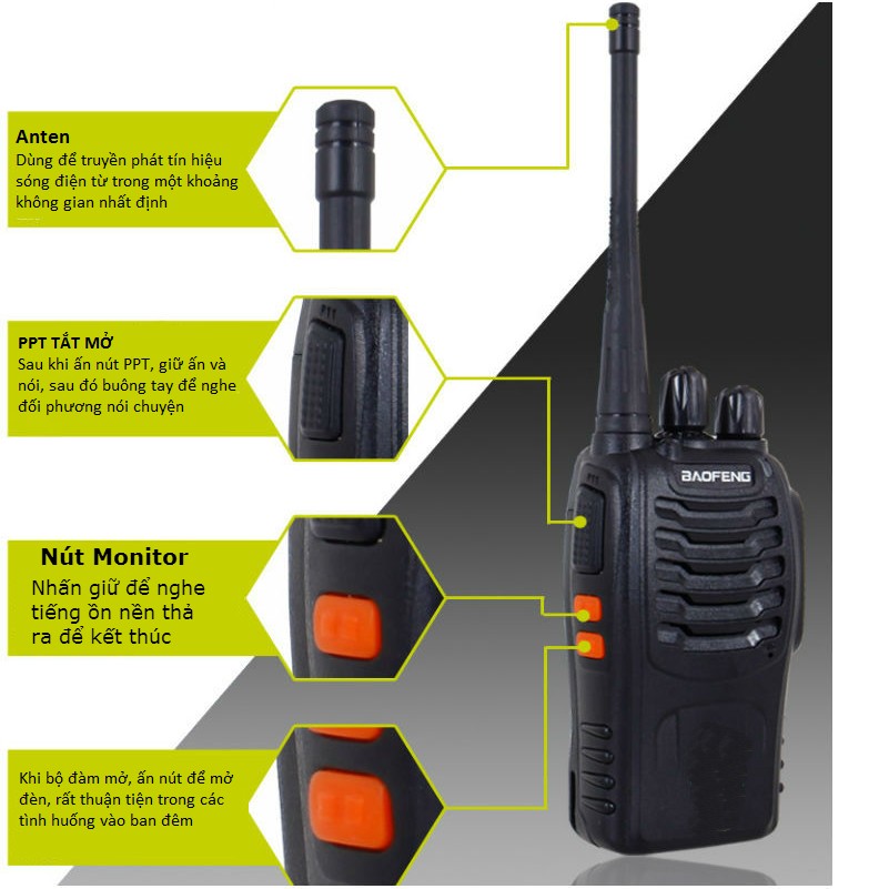 Máy Bộ đàm Baofeng S888 (hộp 1 Cái)
