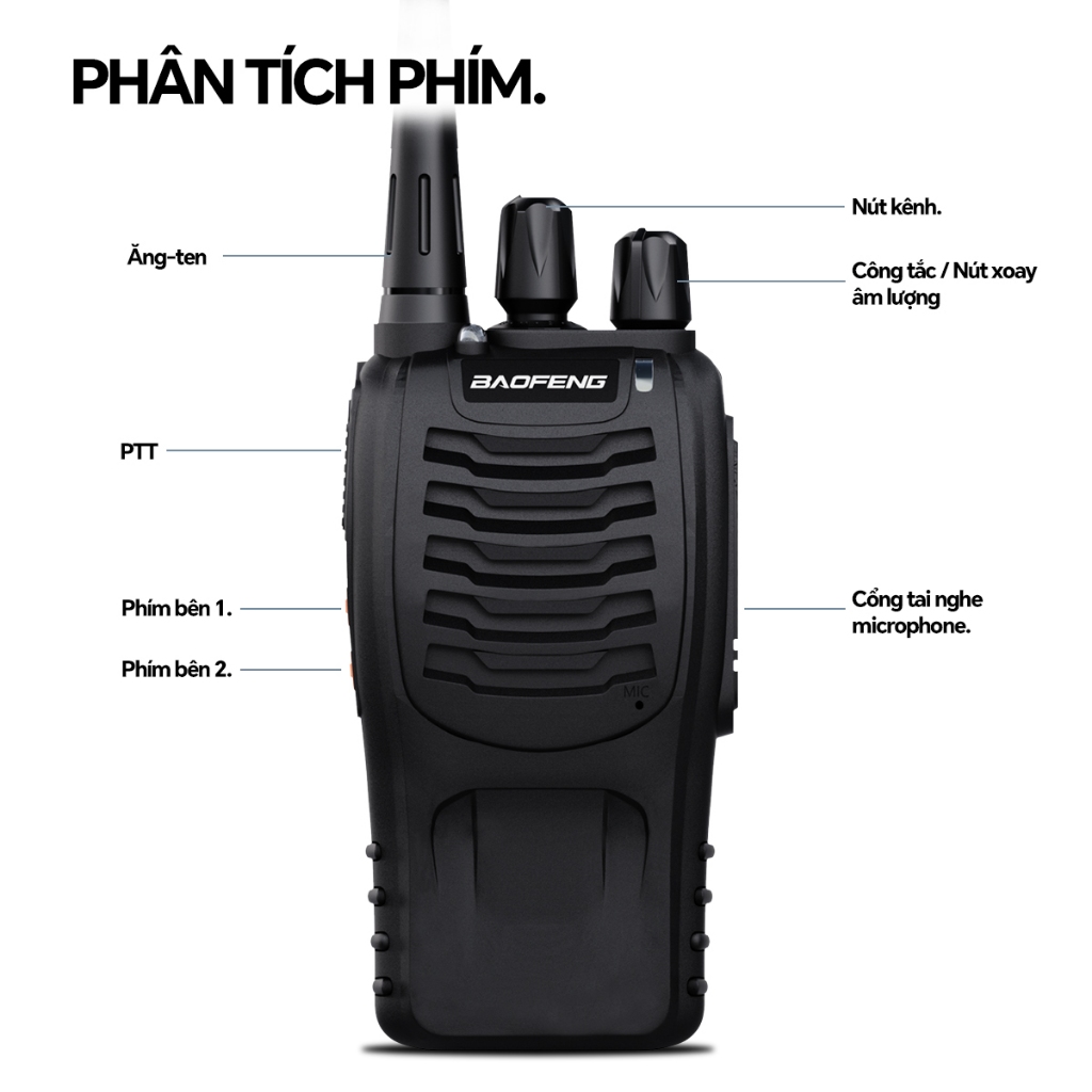 Máy Bộ đàm Baofeng S888 (hộp 1 Cái)