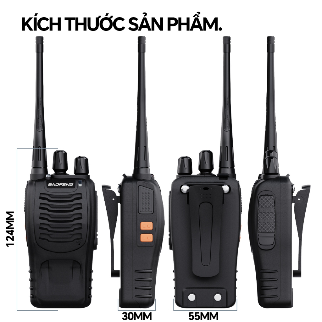 Máy Bộ đàm Baofeng S888 (hộp 1 Cái)