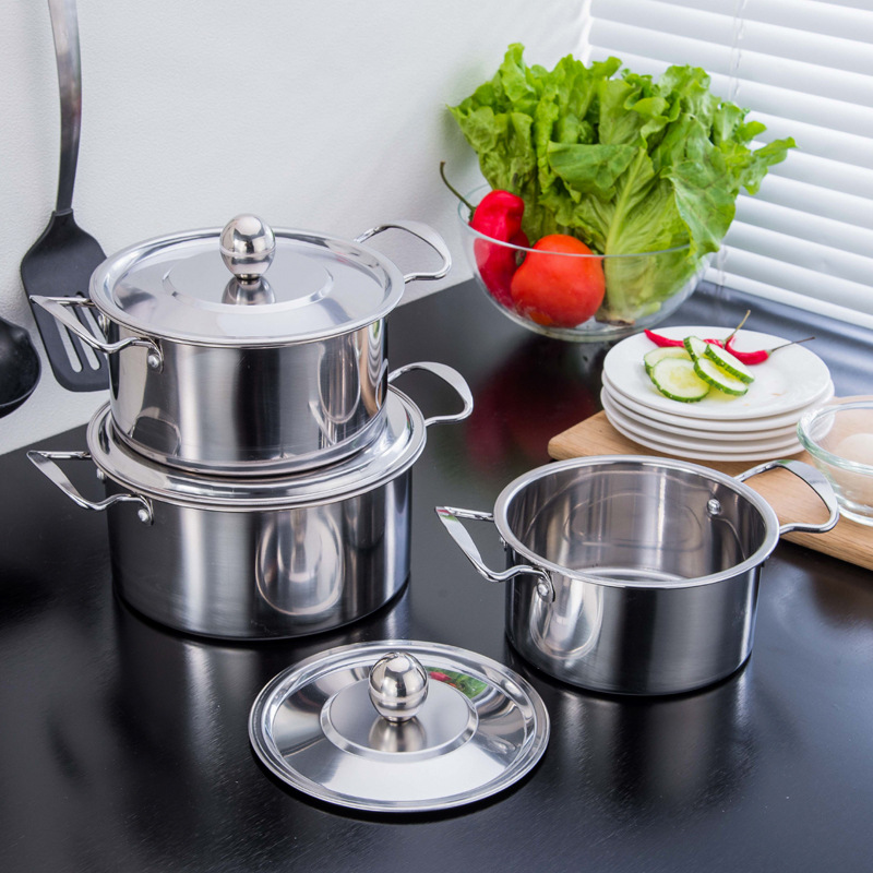 Combo 3 Nồi Inox Có Nắp OEM