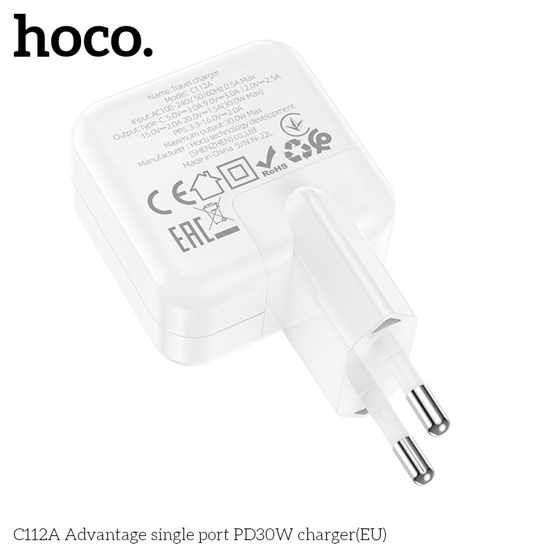 Cốc sạc TypeC Hoco C112A PD30w