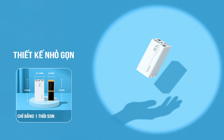 Cốc sạc 5 cổng 35W Remax RP-U66 (4 USB + 1 TypeC)