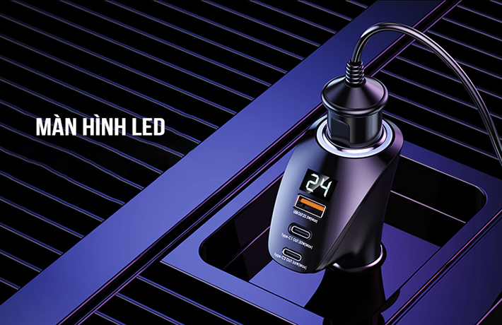 Tẩu sạc Nhanh 88.5W Xe Hơi Remax RCC339