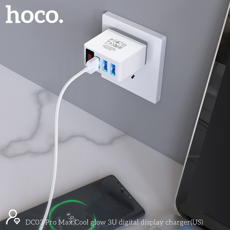 Cốc sạc usb Hoco DC03 PRO max 3.4A