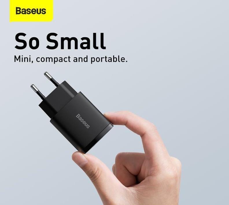 Cốc sạc TypeC Nhanh Baseus 2 cổng 20W Baseus Compact