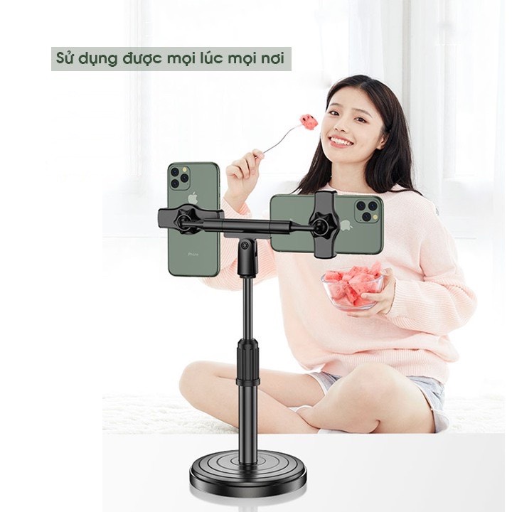 Kệ 2 điện thoại livetream, xem phim