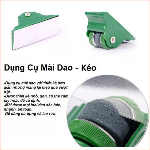 Đá mài dao kéo tròn 2 mặt Màu Xanh