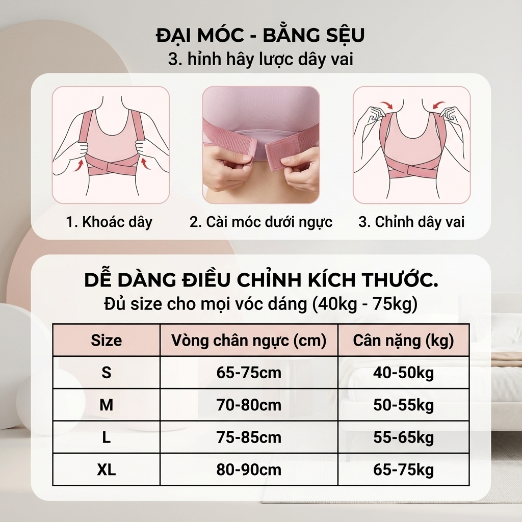 Đai Chống Gù Lưng Bảo Vệ Vòng 1