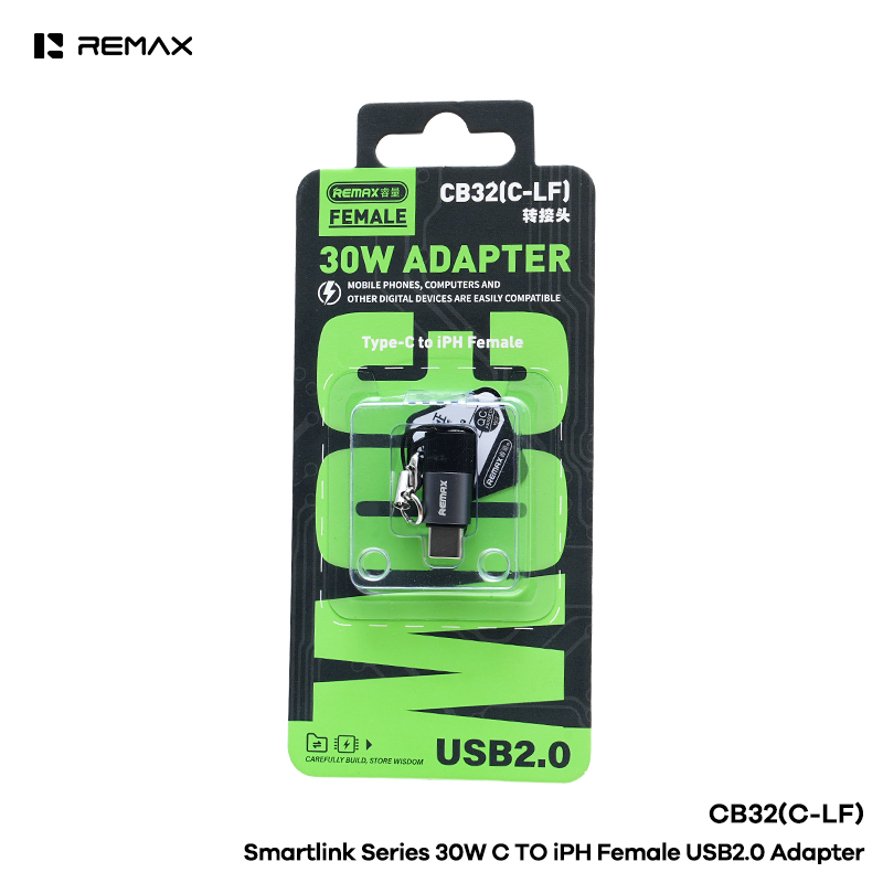 Đầu chuyển Remax CB32-LCF 30w Lighting ra Cắm typeC cái