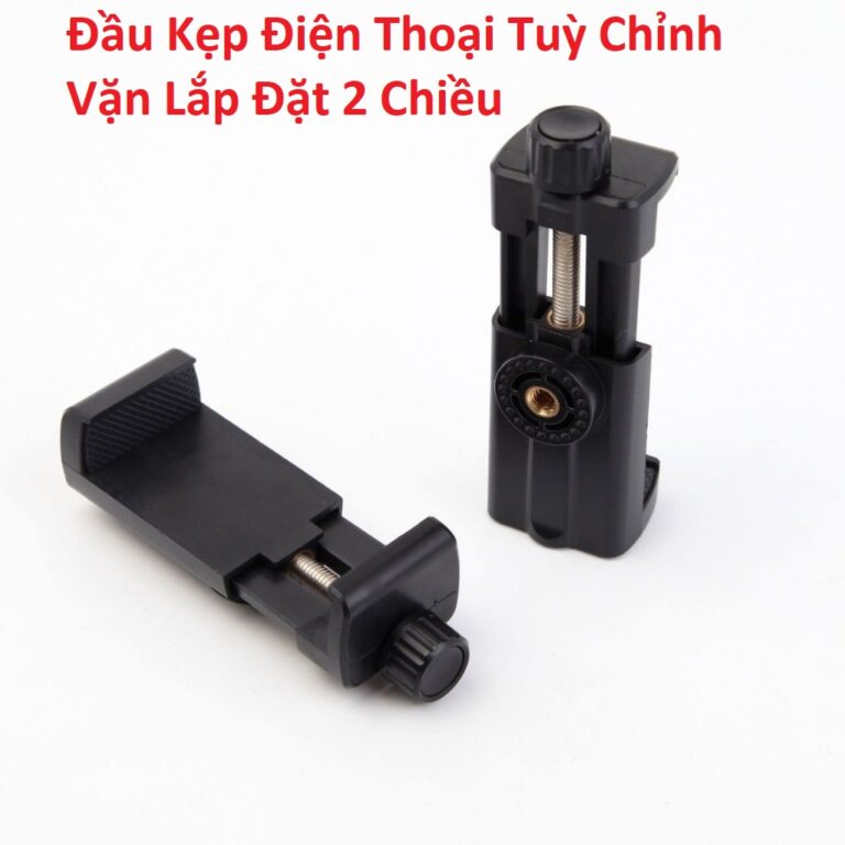 Đầu Kẹp Điện Thoại Tuỳ Chỉnh Vặn Lắp Đặt 2 Chiều - điện thoại, gimbal, live tream