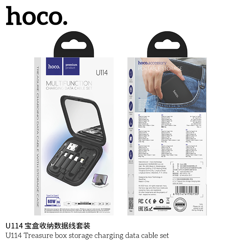 Cáp sạc đa năng Hoco U114