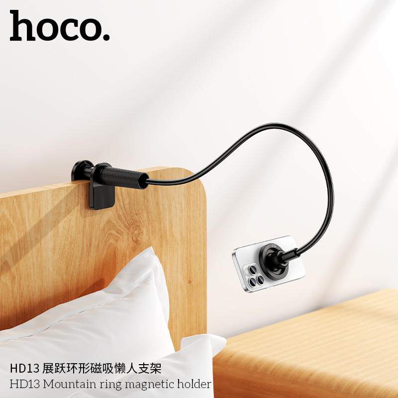 Kệ giá đỡ điện thoại Hoco HD13 xoay hai trục kẹp bàn hít từ