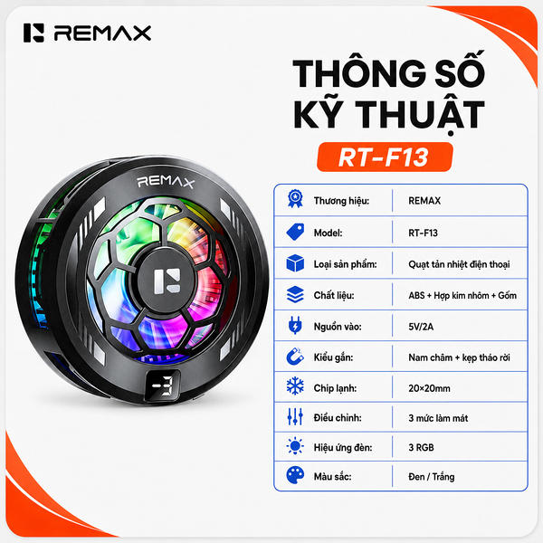Đế tản nhiệt điện thoại Remax RT-F13.