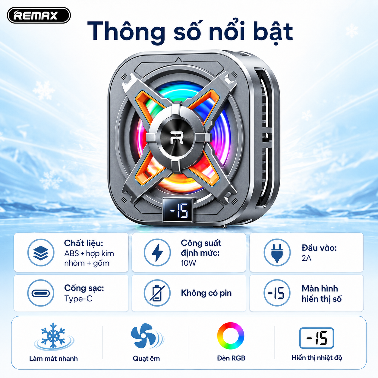 Đế tản nhiệt điện thoại Remax RT-F15