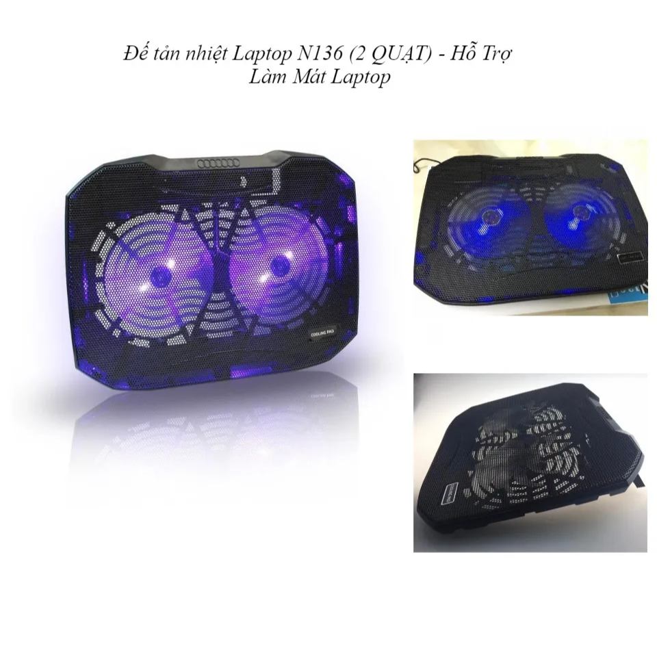 Đế Tản Nhiệt Laptop N136 (2 Fan)