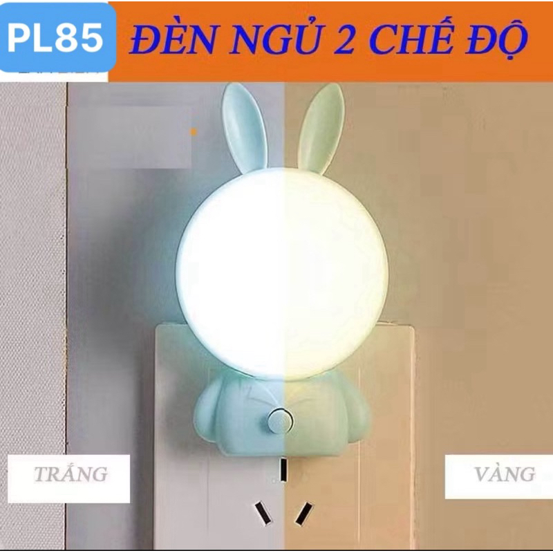 Đèn Ngủ Led 2 Chế Độ Sáng (Trắng+Vàng) CYX-705 Hình Thỏ