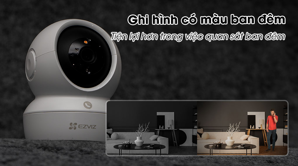 Camera EZVIZ H6C 3Mp có màu trong nhà