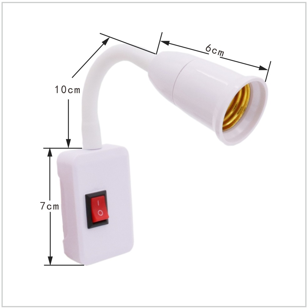Đui Đèn Uốn Dẻo,lò xo 360 Độ Có Công Tắc FN-8816 24cm.