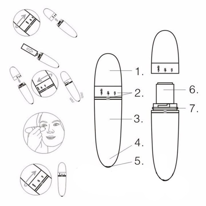 Dụng Cụ, Bút Massag Mắt, Da Mặt đa Năng Mini 208