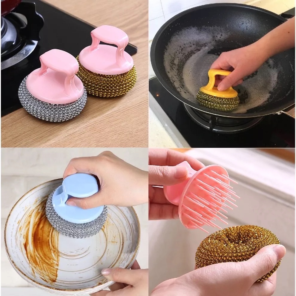 Dụng cụ chà xoong có tay cầm tháo rời được