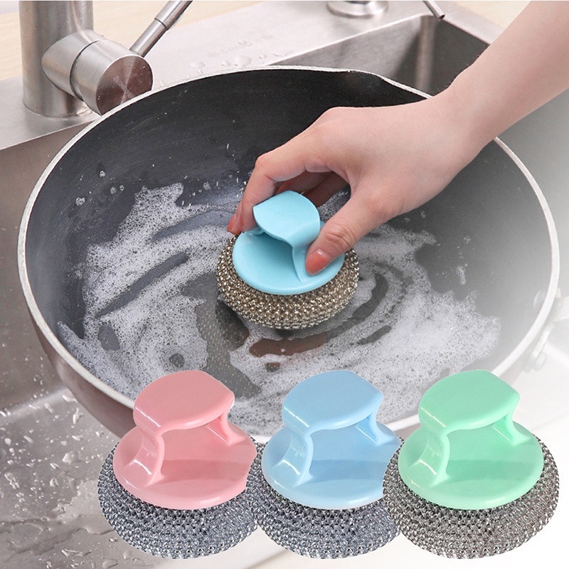 Dụng cụ chà xoong có tay cầm tháo rời được
