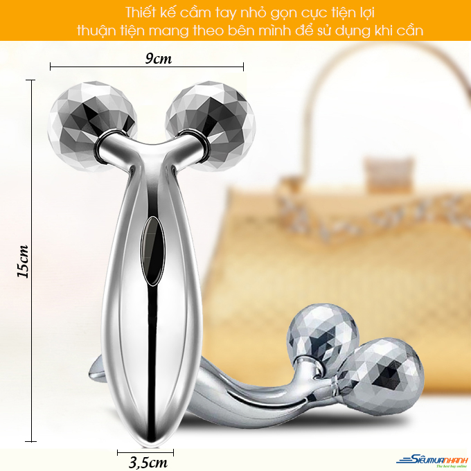 Cây Lăn Massage 3D Hàn Quốc 2 Bi Lăn.