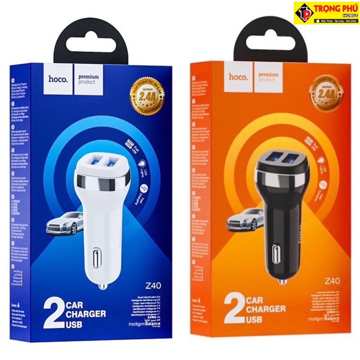 Tẩu sạc ô tô Xe hơi Hoco Z40