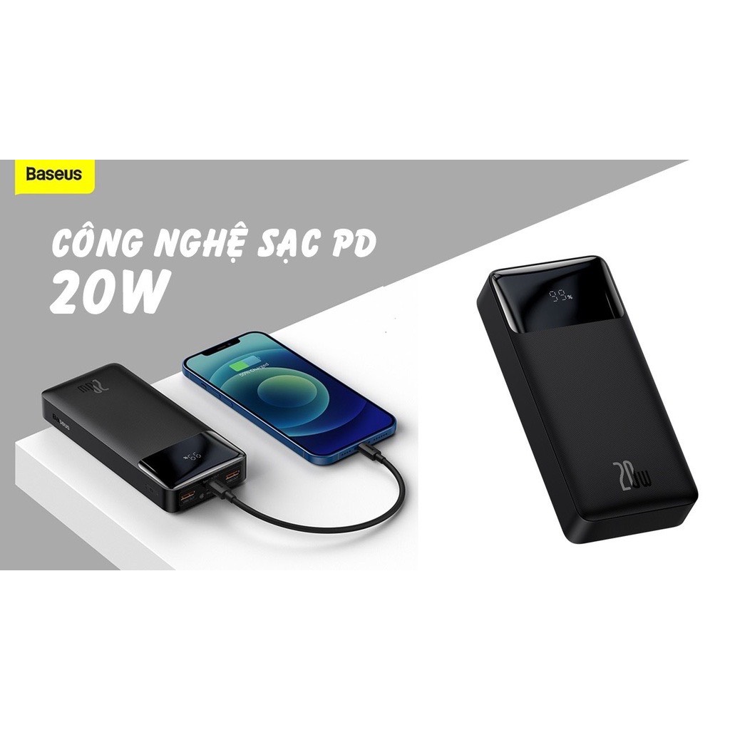 Sạc dự phòng Baseus BIPOW 20W 20.000mah - Chính hãng