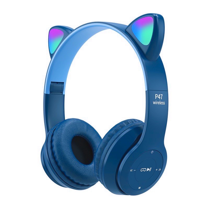 Tai nghe Chụp blutooth P47M tai mèo