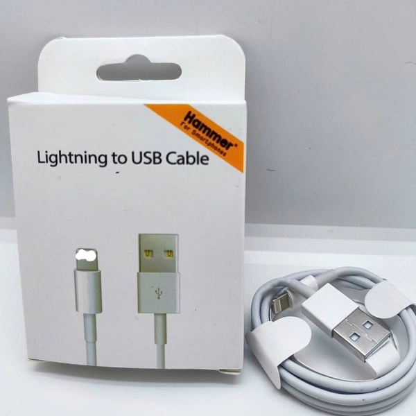 Cáp sạc Usb-Lighting Hammer 6ic trắng 40k- Xịn