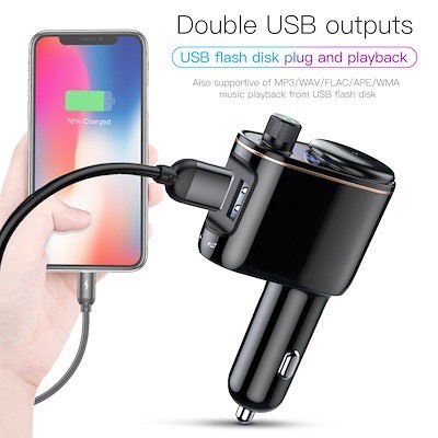 Tẩu Sạc ô tô Baseus Locomotive Bluetooth MP3