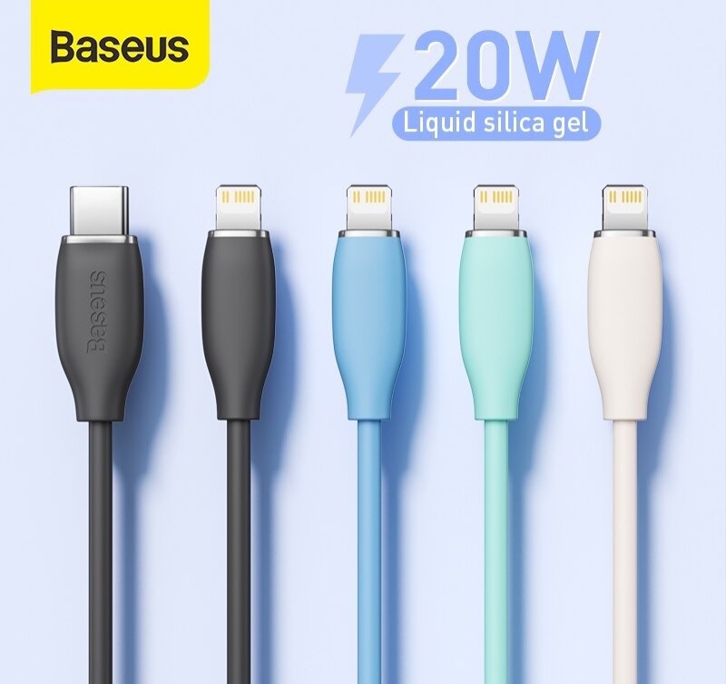Cáp sạc TypeC-Lighting Baseus Jelly Liquid 20W 1.2m