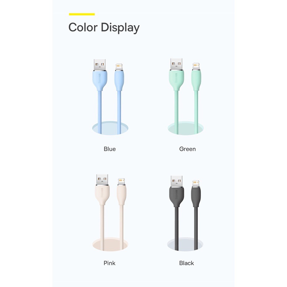Cáp sạc Usb-Lighting Baseus Jelly Liquid