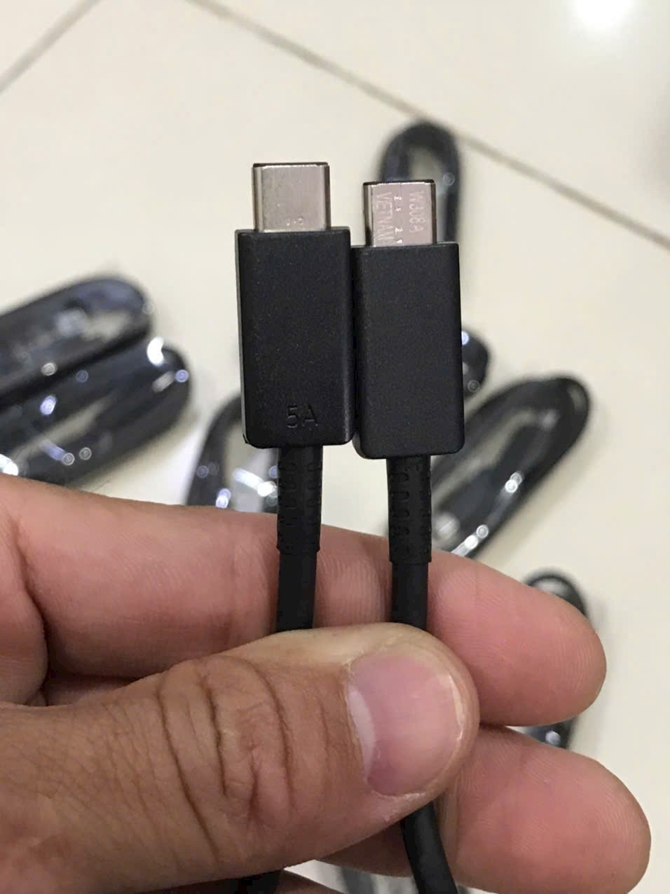 Cáp sạc TypeC-TypeC Samsung 5A chính hãng-Trắng