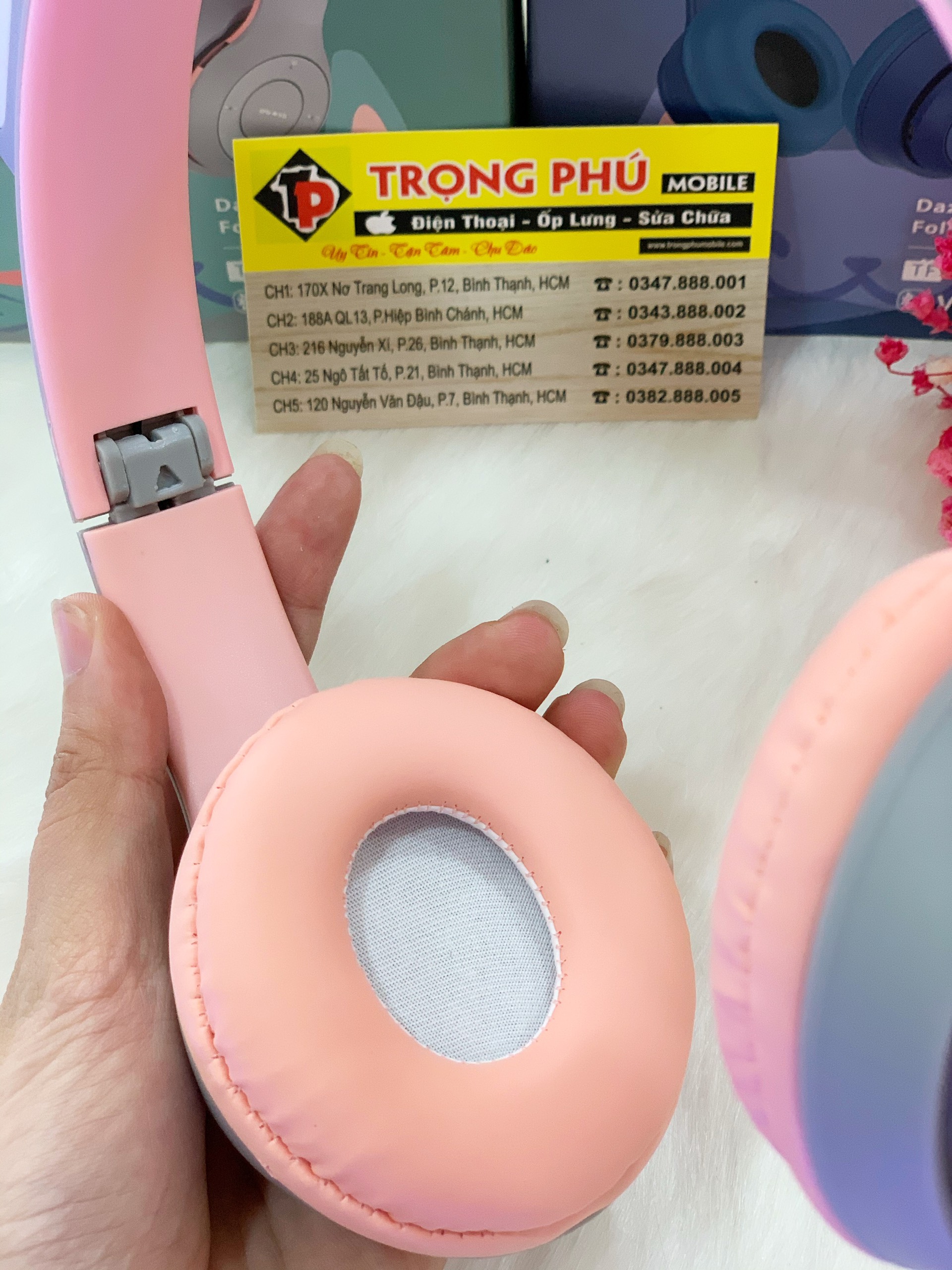 Tai nghe Chụp blutooth P47M tai mèo