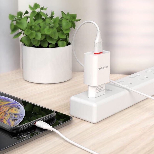 Bộ sạc Usb-Lighting BOROFONE BA20A chính hãng