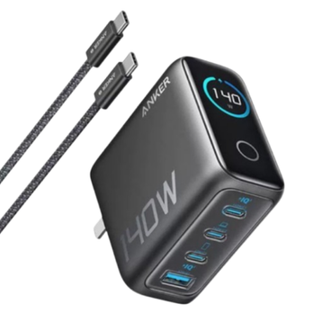 Bộ sạc TypeC-TypeC Anker Zolo cốc sạc 4 cổng 3C1A 140W_B2697 kèm cáp typeC