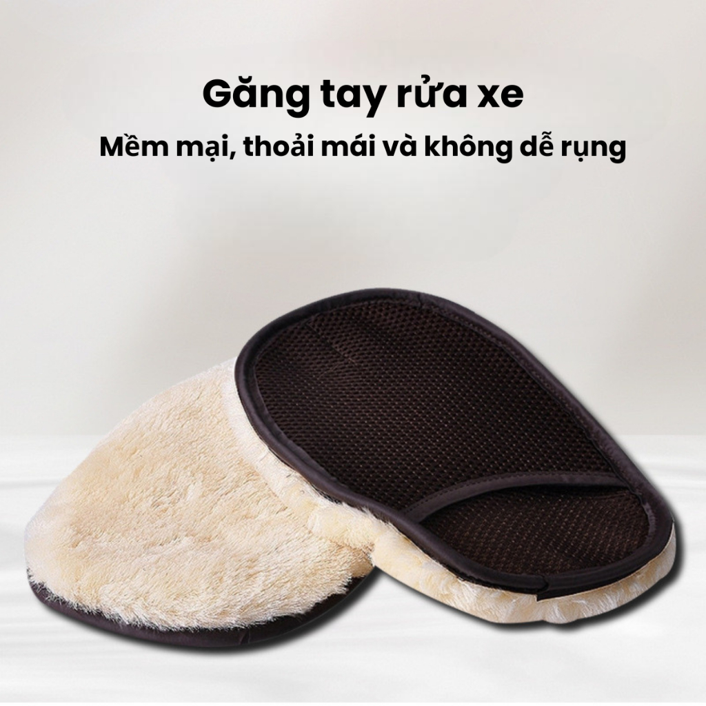 Găng Tay Rửa Xe Lông Cừu Siêu Mềm