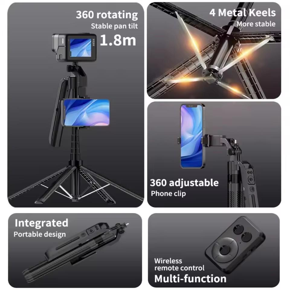 Gậy Gimbal Chụp Hình Nhận Diện Chuyển Động Tích Hợp AI C12.