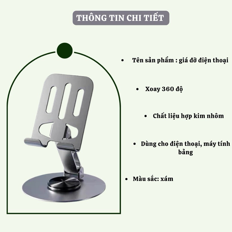 Kệ Giá đỡ điện Thoại, Ipad Kiêm Loại C-003/ZM 0113H Xoay 360