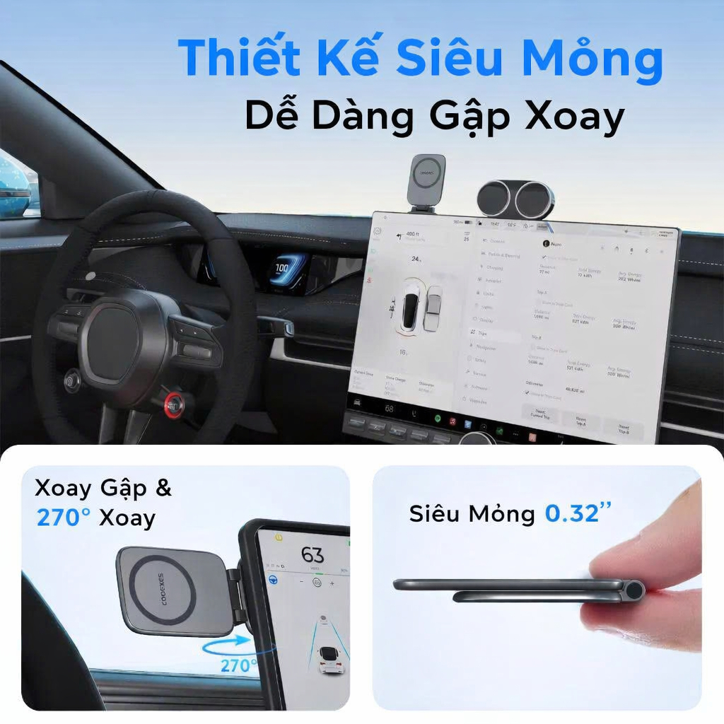 Kệ điện thoại từ tính hít nam châm 2 mặt