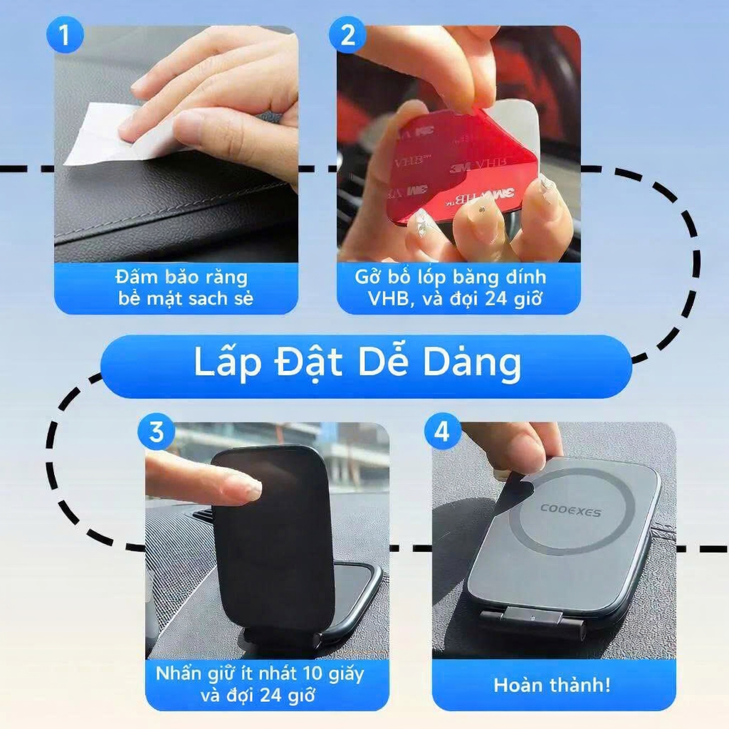 Kệ điện thoại từ tính hít nam châm 2 mặt