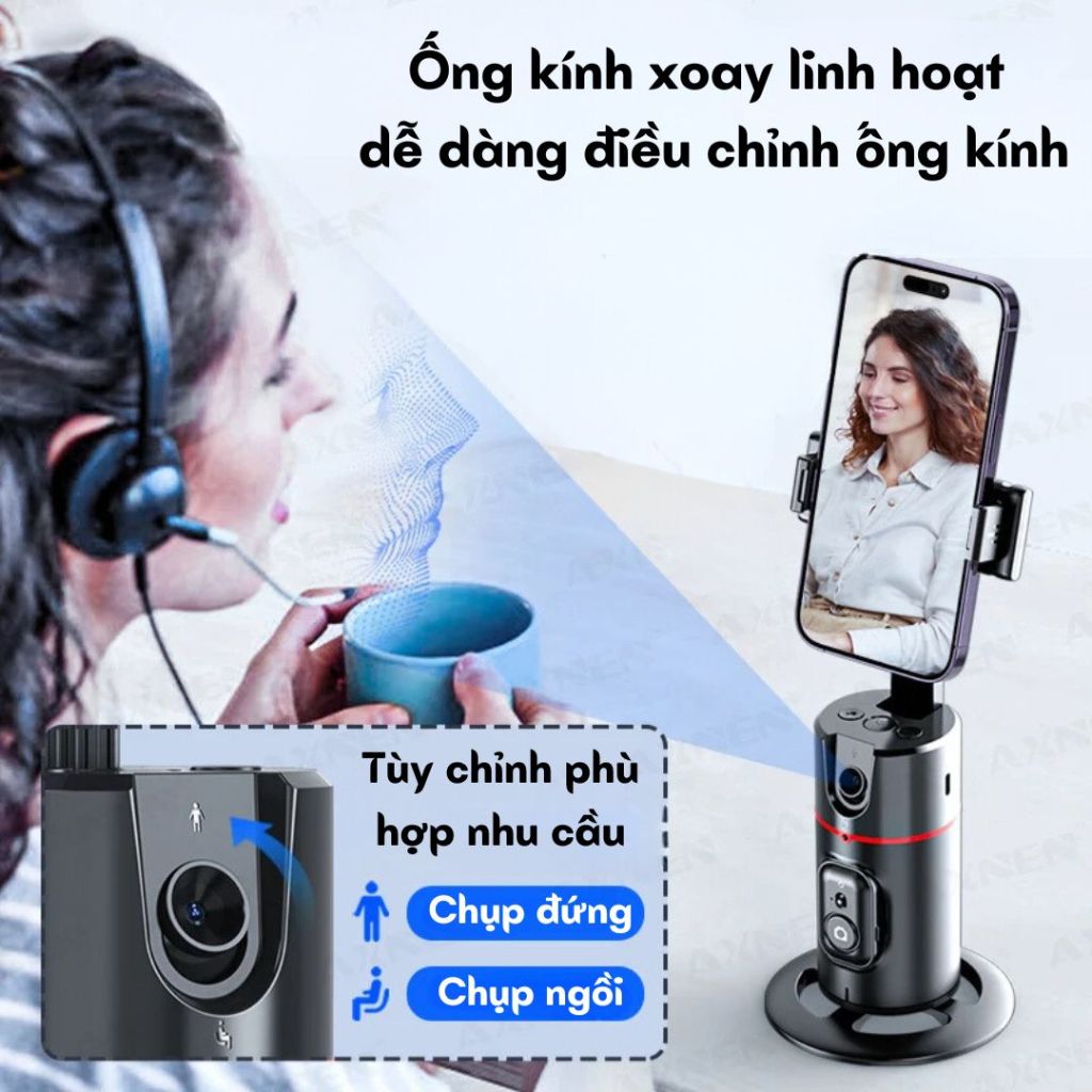 Gậy Giá Đỡ Gimbal Xoay 360 Độ Bắt Tự Chuyển Động Q02.