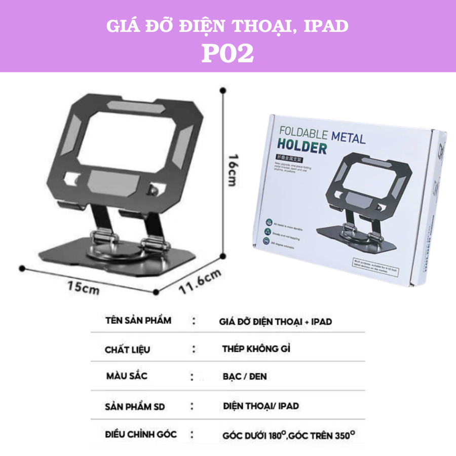 Kệ iPad, Điện Thoại L08/ P02 Xoay 360 Độ
