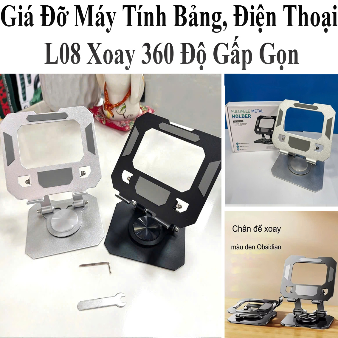 Kệ iPad, Điện Thoại L08/ P02 Xoay 360 Độ