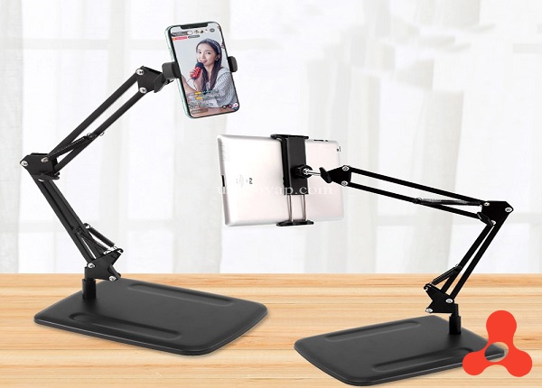 Kệ kẹp iPad khớp xoay 360 đa năng kéo dài