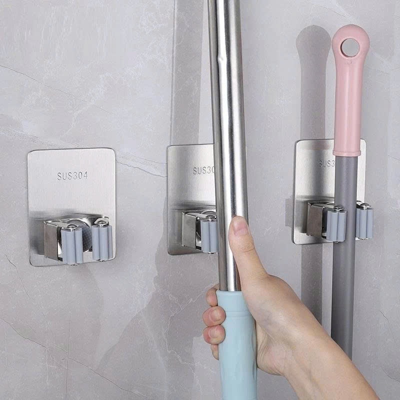 Giá/ Móc Treo Cây Lau Nhà Inox (Đơn)